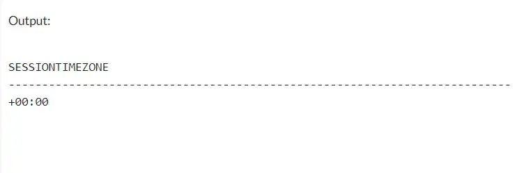 How to Check the Session Timezone