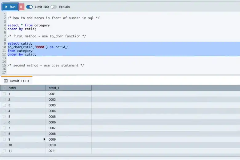 Using TO_CHAR Function in Oracle