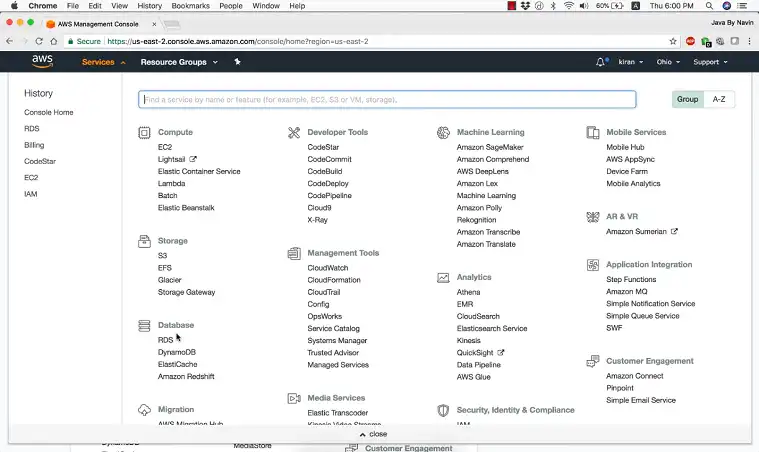 Using the AWS Management Console