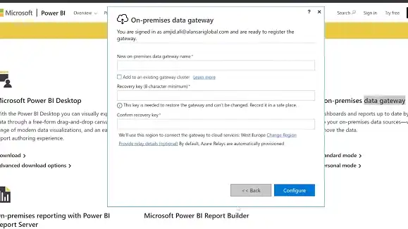 How to Configure Gateway for Power BI