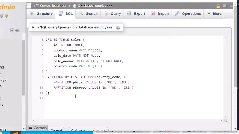 List Partitioning