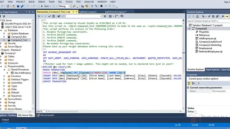 Azure Data Studio Schema Compare