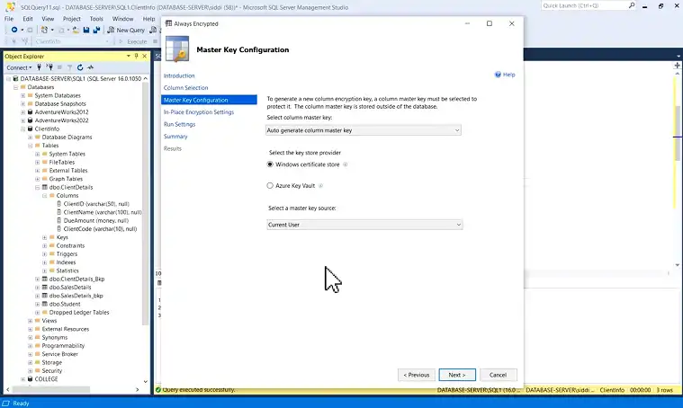 Enable Transparent Data Encryption (TDE) for Databases