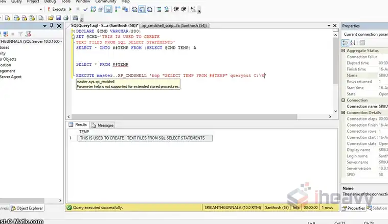 Enabling xp_cmdshell in SQL Server