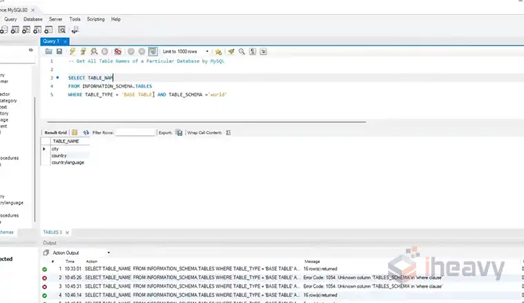 How to List All Tables in a Database