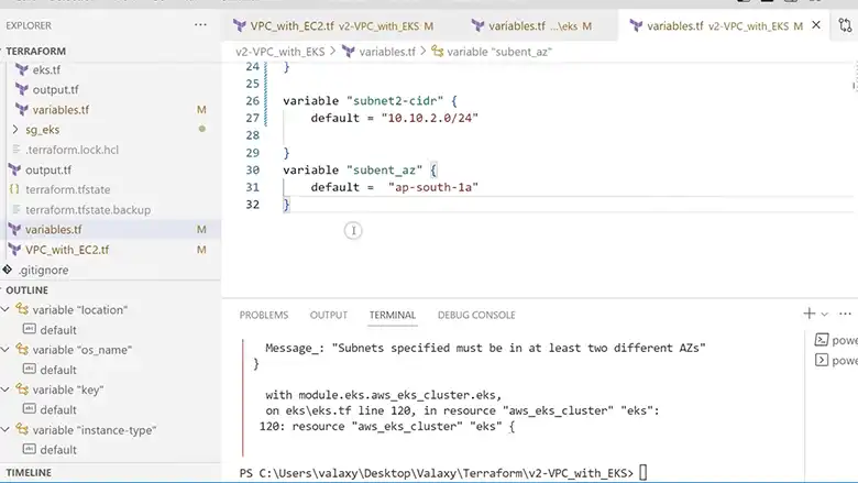 Terraform EKS Cluster Example